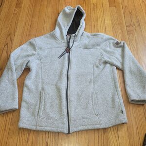 Rugged Elements Men's Mountain Fleece-Lined Hoodie Faux Fur Back Gray XXL